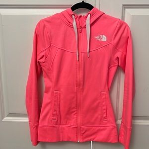 The North Face Hot Pink Full Zip Hoodie, Size XS